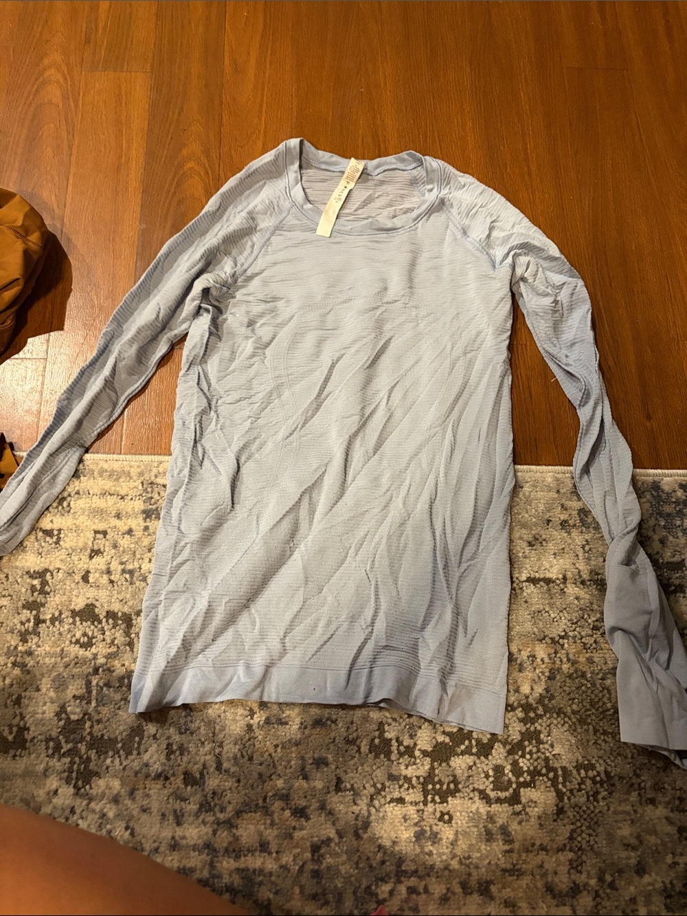 Light Blue Long-Sleeve Crew Neck Shirt